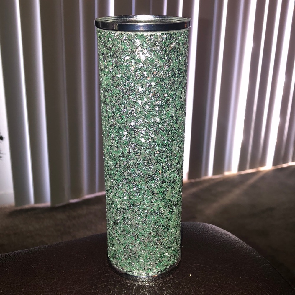 Sparkly Glitter Blue Green Bath and Body Works Body Mist Holder